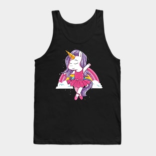 Unicorn Ballet Dance Girls Kids Gift For Ballerina Tank Top